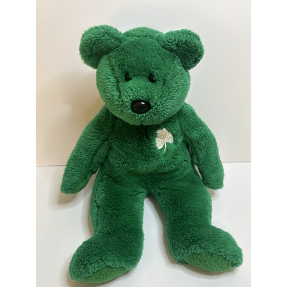 Ty Beanie Baby Erin The Bear 1997 Retired Plush Toy St. Patrick's Day